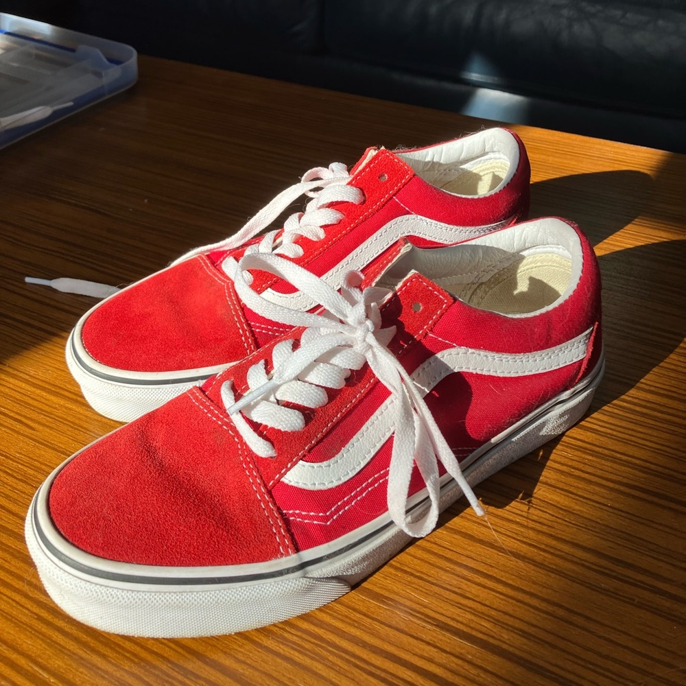 Red Vans Size 7.5